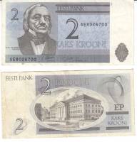 (1992) Банкнота Эстония 1992 год 2 кроны "Карл Бэр"   VF